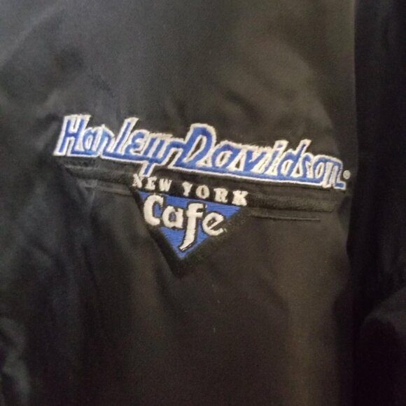 Harley Davidson Jacket, New York Cafe, Bomber-Style, Embroidered, Large - Picture 5 of 7